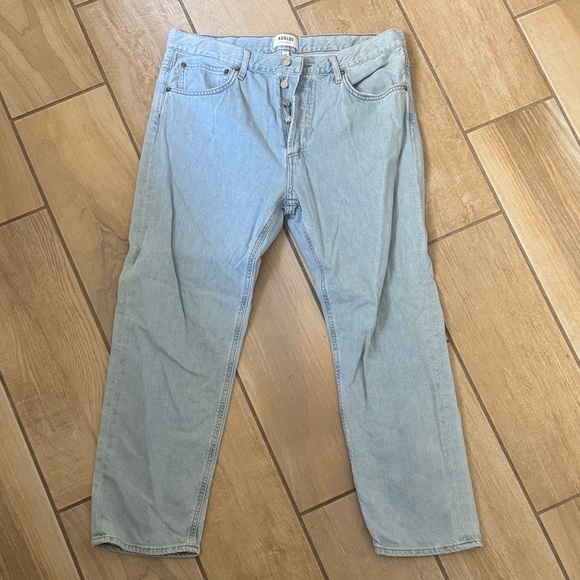 Agolde Denim - Agolde Women's Light Blue Straight Leg Jeans / E66